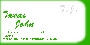 tamas john business card